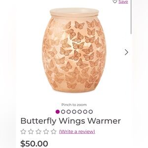 Scentsy Butterfly Wings White Vase